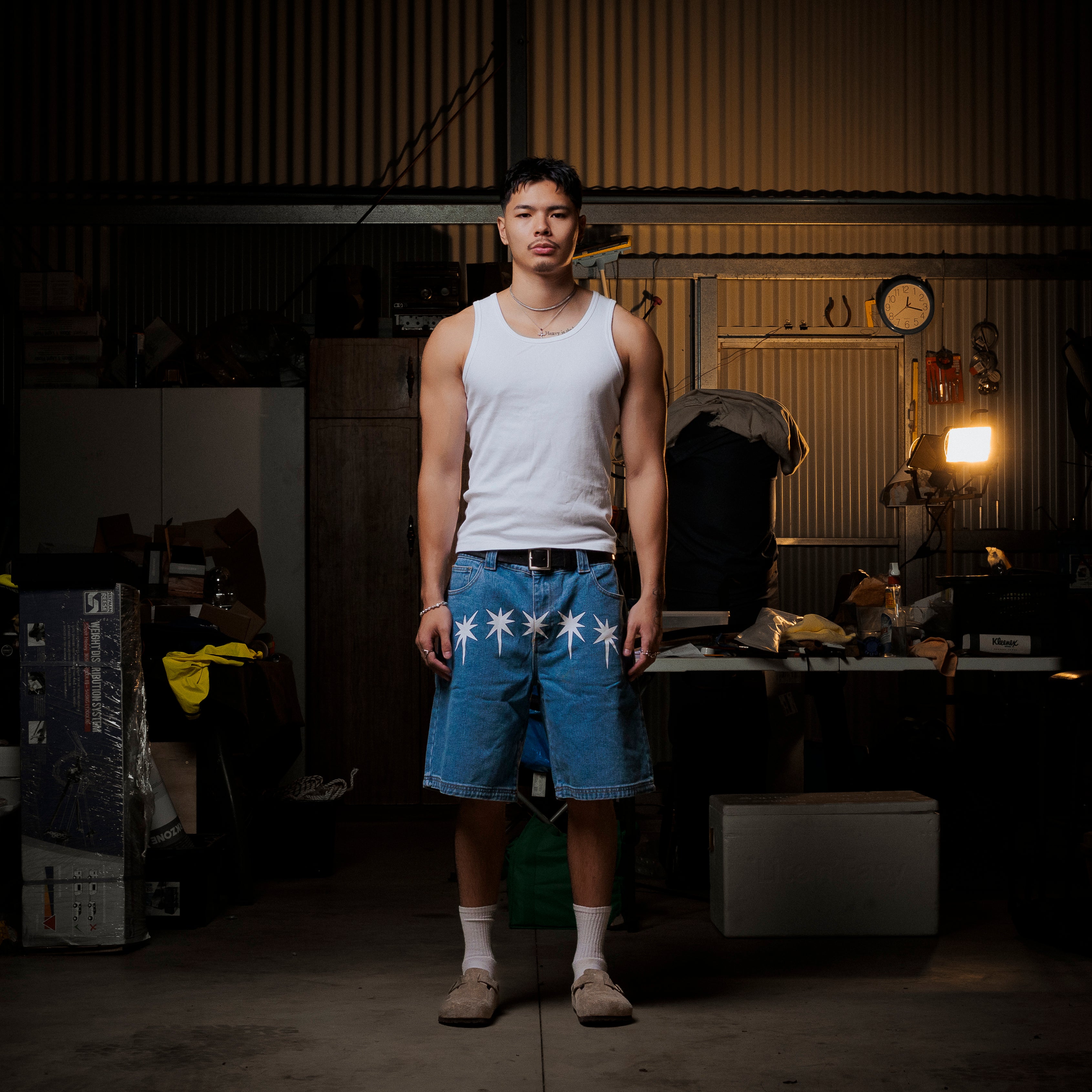 Five Star Denim Shorts (Blue)