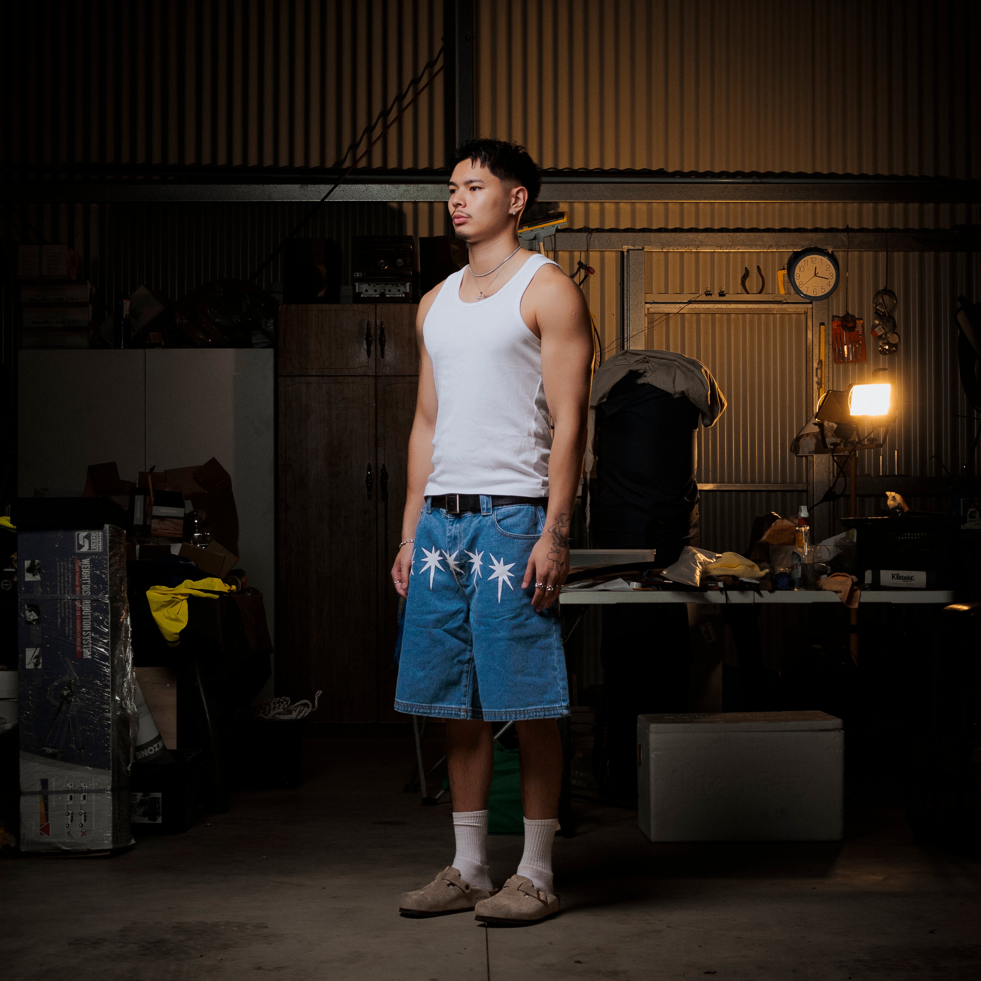 Five Star Denim Shorts (Blue)