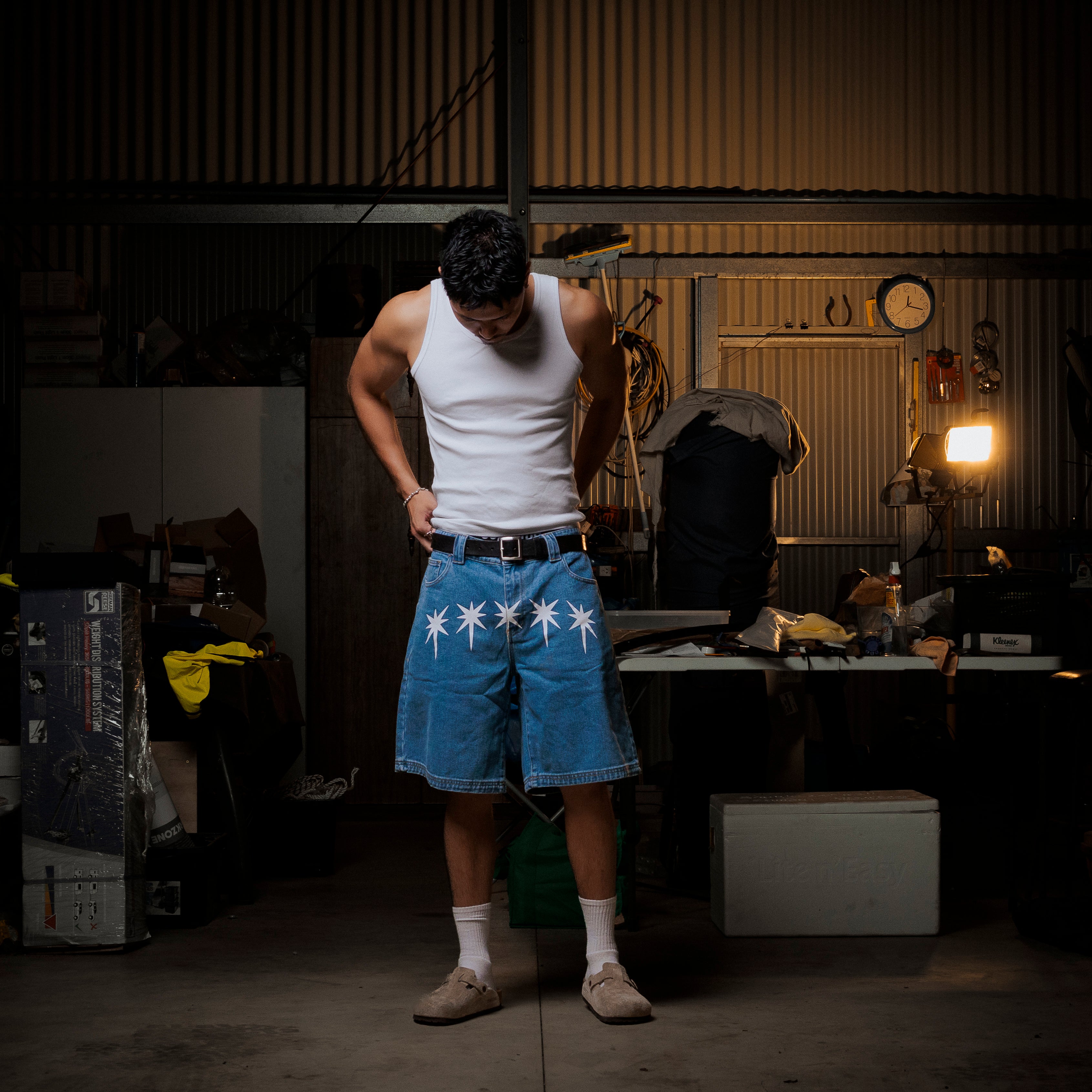 Five Star Denim Shorts (Blue)
