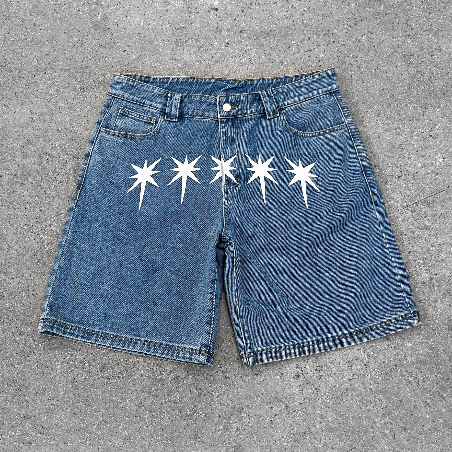 Five Star Denim Shorts (Blue)